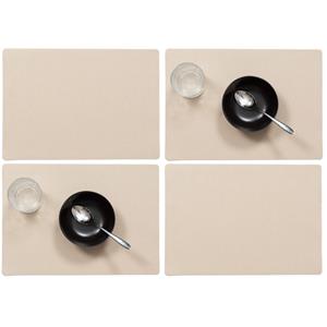 Wicotex Set van 10x stuks stevige luxe Tafel placemats Plain camel 30 x 43 cm -