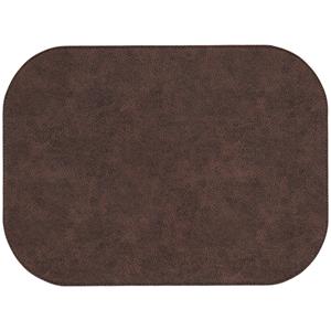 Vega Placemat Shana vier ronde hoeken; 32.5x44 cm (BxL); bruin/roestbruin; rechthoekig; 6 stuk / verpakking