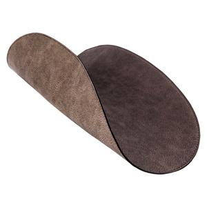 Vega Placemat Shana; 30x45 cm (BxL); bruin/taupe; ovaal; 6 stuk / verpakking