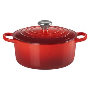 Le Creuset Braadpannen Signature rond 24 cm; 4200ml, 24x17.2 cm (ØxH); donkerrood; rond