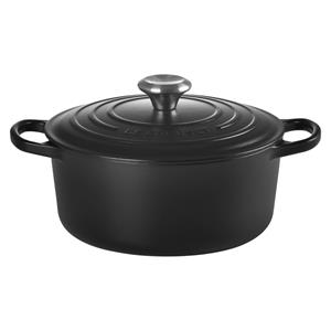 Le Creuset Braadpannen Signature rond 24 cm; 4200ml, 24x17.2 cm (ØxH); zwart; rond