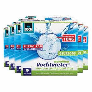 Bison  Vochtvreter Ambiance Neutral Navul Tabs - 6 X 2 X 100 Gr - Voordeelverpakking