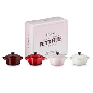 LE CREUSET  Petit Fours - Mini braadpannetjes 10cm 4-dlg