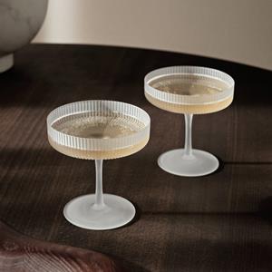 Ferm living Ripple Champagneglazen 2 st. - Frosted