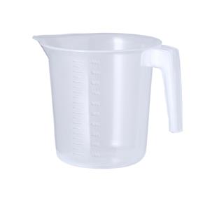 Merkloos Keuken maatbeker/mengbeker - kunststof - transparant - 1000 ml - schenktuit -