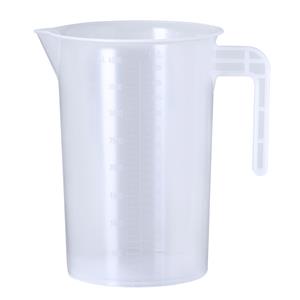 Merkloos Keuken maatbeker/mengbeker - kunststof - transparant - 4000 ml - schenktuit -