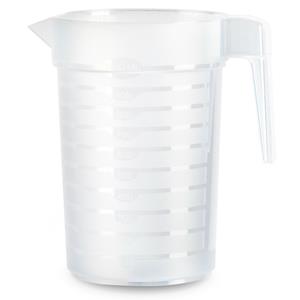 PlasticForte Waterkan/schenkkan - transparant - 1000 ML - kunststof -