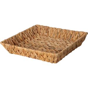 H&S Collection Broodmand - gevlochten riet - naturel - 29 x 29 x 6 cm -