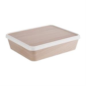 APS Lunchbox SERVING BOX L, 300 x 250 x 80 mm, weiß/beige