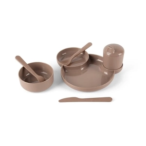 Dantoy TINY BIO kinderservies cadeauset, grijs/bruin