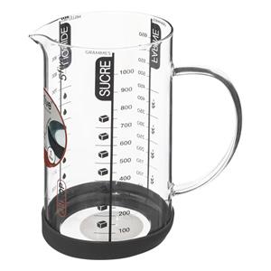 5five Keuken maatbeker/mengbeker - glas - transparant - 1000 ml -
