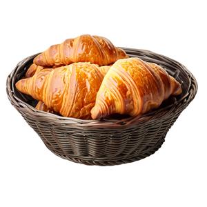 Kesper Brood/fruit mandje - gevlochten kunststof - donkerbruin - rond - D28 x H9 cm - broodmandjes -
