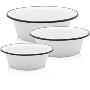 Karl Krüger Schüssel-Set 3 tlg. emailliert, 20 + 24 +28 cm
