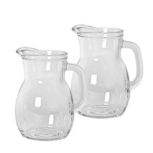 Bormioli Rocco 2x stuks glazen sap/waterkannen 500 ml -