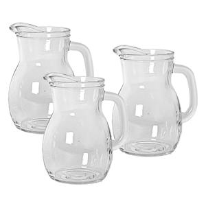 Bormioli Rocco 4x stuks glazen sap/waterkannen 500 ml -