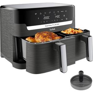 Tefal Airfryer EY905B Dual Easy Fry & Grill dubbel compartiment, 8,3 L inhoud, 2 lades
