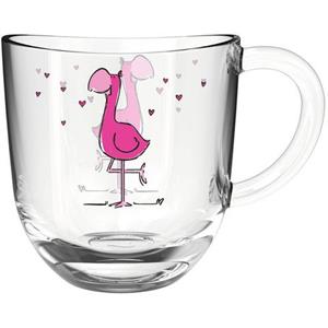 LEONARDO Gläser-Set BAMBINI Flamingo 6er-Set, Glas, 280 ml