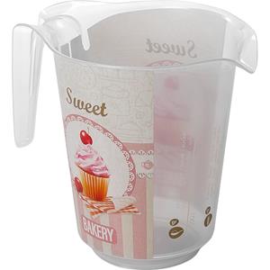 Hega Hogar Keuken Bakery maatbeker/mengbeker - kunststof - roze - 1000 ml - schenktuit -