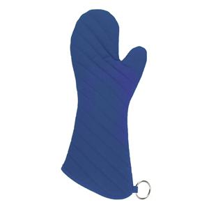 Merkloos BBQ handschoenen - hittebestendig tot ... - blauw - katoen - ovenwanten -