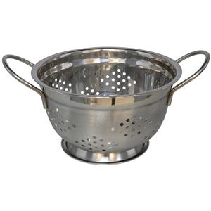 Gerimport Keuken vergiet - zilver - RVS - D18 cm x H12 cm - keuken zeef -