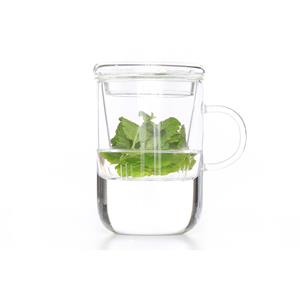 Merkloos Theekop Met Filter Glas Cl Ø 8cm Hoogte: 12,5 Cm
Inhoud: 470 Ml