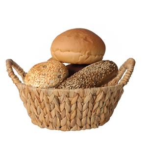 H&S Collection Broodmand - gevlochten riet - naturel - 26 x 26 x 11 cm -