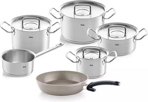 Fissler Original-Profi Collection Pannenset met Steelpan, Ceratal Koekenpan en RVS Deksels, 6-delig