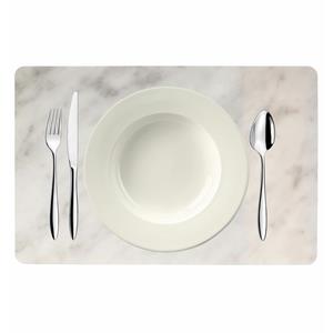 Bellatio Design Placemat - 1 stuks - marmer look - grijs - 43x28cm -
