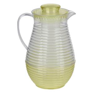 Alpina Waterkan/sapkan met fruit infuser/reservoir - 2 liter - kunststof - geel - 25 cm -