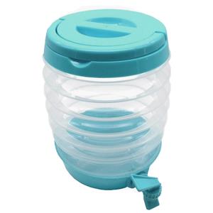 Alma garden Drankdispenser - opvouwbaar- groen - kunststof - 3,5 liter - D15 x H21 cm -