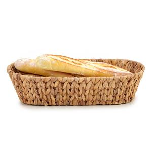 Giftdecor Opbergmandje/Broodmandje - gevlochten riet - naturel kleur - x 17 x 9 cm -