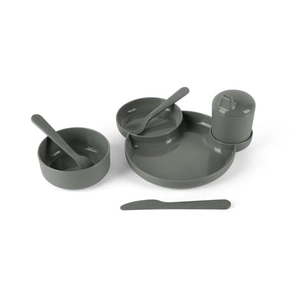 Dantoy TINY BIO kinderservies cadeauset, grijs/groen
