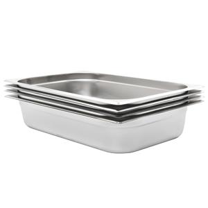 VidaXL Gastronormbakken 4 st GN 1/1 100 mm roestvrij staal 