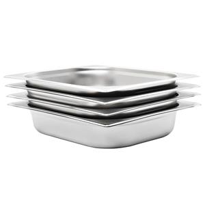 VidaXL Gastronormbakken 4 st GN 1/2 65 mm roestvrij staal 