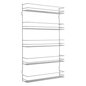 Metaltex Kruidenrek wandmontage 5-laags Pepito zilverkleurig