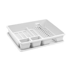 PlasticForte Afwas afdruiprek met lekbak - ivoor wit - kunststof - x x 9 cm -