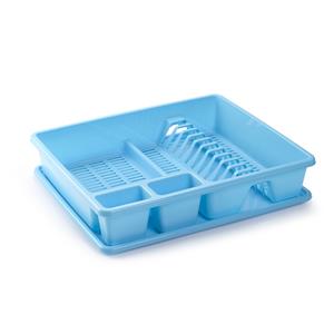 PlasticForte Afwas afdruiprek met lekbak - turquoise blauw - kunststof - x x 9 cm -