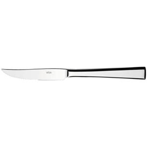 Vega Steakmes Stockholm; 22.7 cm (L); zilver, Handvat zilver; 12 stuk / verpakking