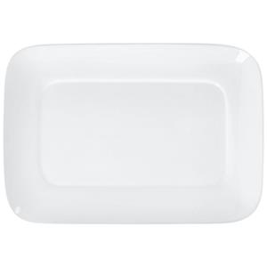 PULSIVA Porseleinen platte schaal Tila; 23x16x2 cm (LxBxH); wit; rechthoekig; 6 stuk / verpakking