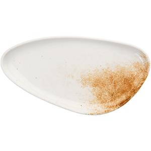 Vega Platte schaal Purior; 35.5x18.5x3.4 cm (LxBxH); wit/bruin; 4 stuk / verpakking