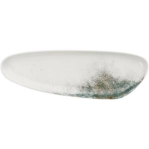 Vega Platte schaal Purior; 35.5x11.5x2.6 cm (LxBxH); wit/petrol; 4 stuk / verpakking