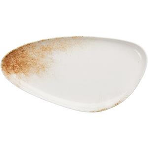 Vega Platte schaal Purior; 40x21x3.8 cm (LxBxH); wit/bruin; 3 stuk / verpakking