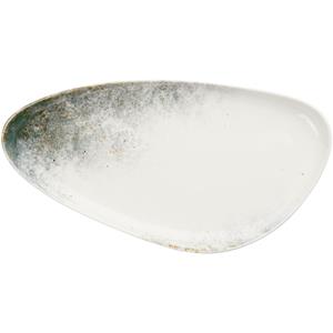 Vega Platte schaal Purior; 40x21x3.8 cm (LxBxH); wit/petrol; 3 stuk / verpakking