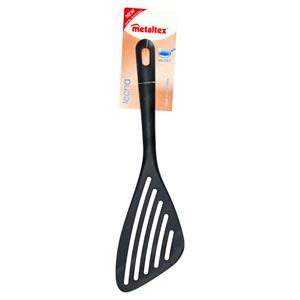 Metaltex spatel met gat zwart