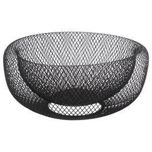 Secret de Gourmet Fruitschaal / fruitmand - zwart - metaal - 27 cm - Draadmand -