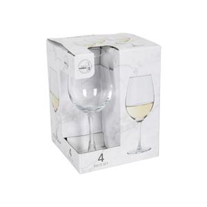 Merkloos Witte Wijnglazen 330ml Set A 4 Stuks