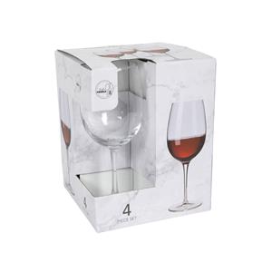 Merkloos Rode Wijnglazen 460ml Set A 4 Stuks