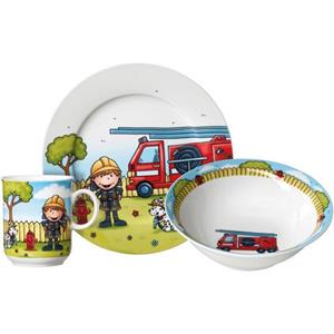 Ritzenhoff & Breker Kinderset "Feuerwehrmann Bernie" ¦ mehrfarbig ¦ Porzellan ¦ Maße (cm): B: 27 H: 15  - Möbel Kraft