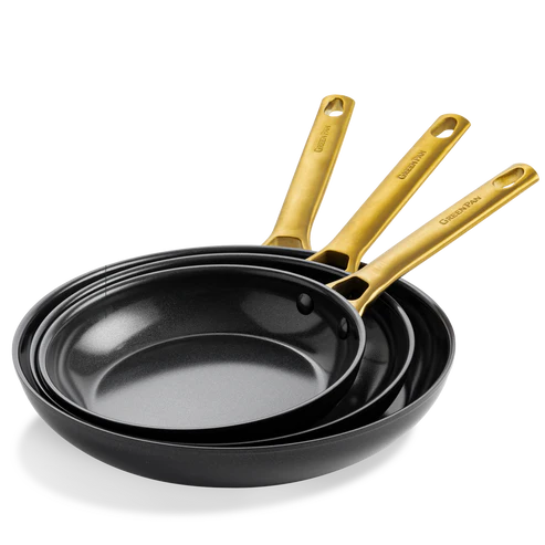 Greenpan Padova reserve Black koekenpannenset 20cm + 24cm + 28cm