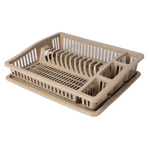 Urban Living Afwas afdruiprek met lekbak - beige - kunststof - x x 9 cm -